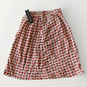 MikaRose NWT Women’s XS Full Gathered Skirt Rust Floral Print